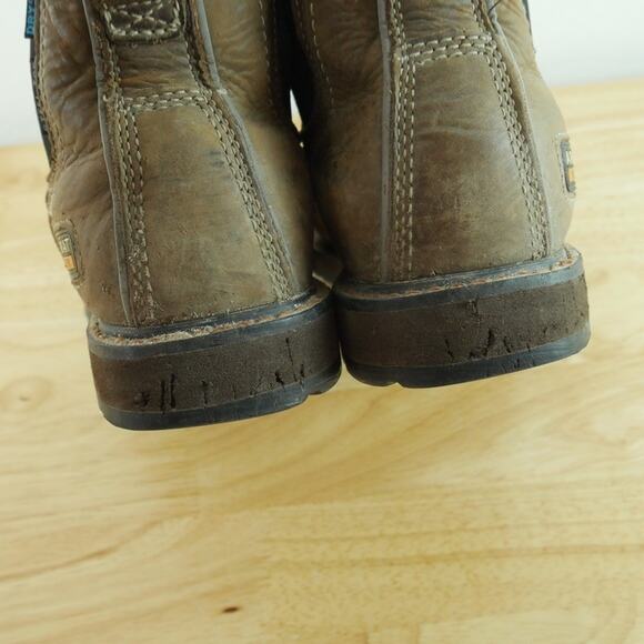 Ariat Mens Boots 8D Brown Leather Turbo Chelsea Waterproof Steel Toe Work Boot main image 14